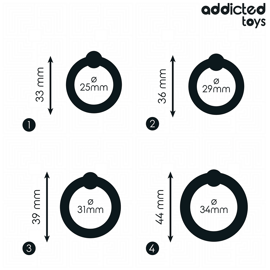 ADDICTED TOYS - SET DI ANELLI IN SILICONE A PRESSIONE - immagine 4