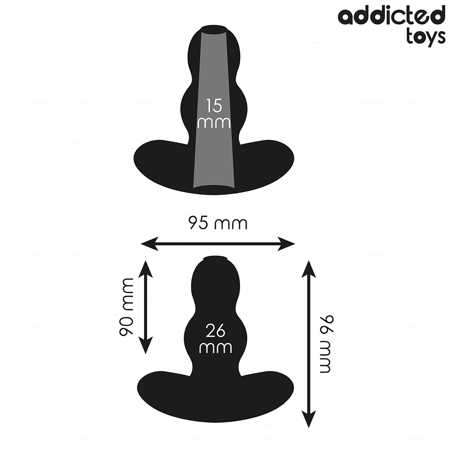 ADDICTED TOYS - TAPPO ANALE CAVO TAGLIA M 9,6 CM - immagine 4