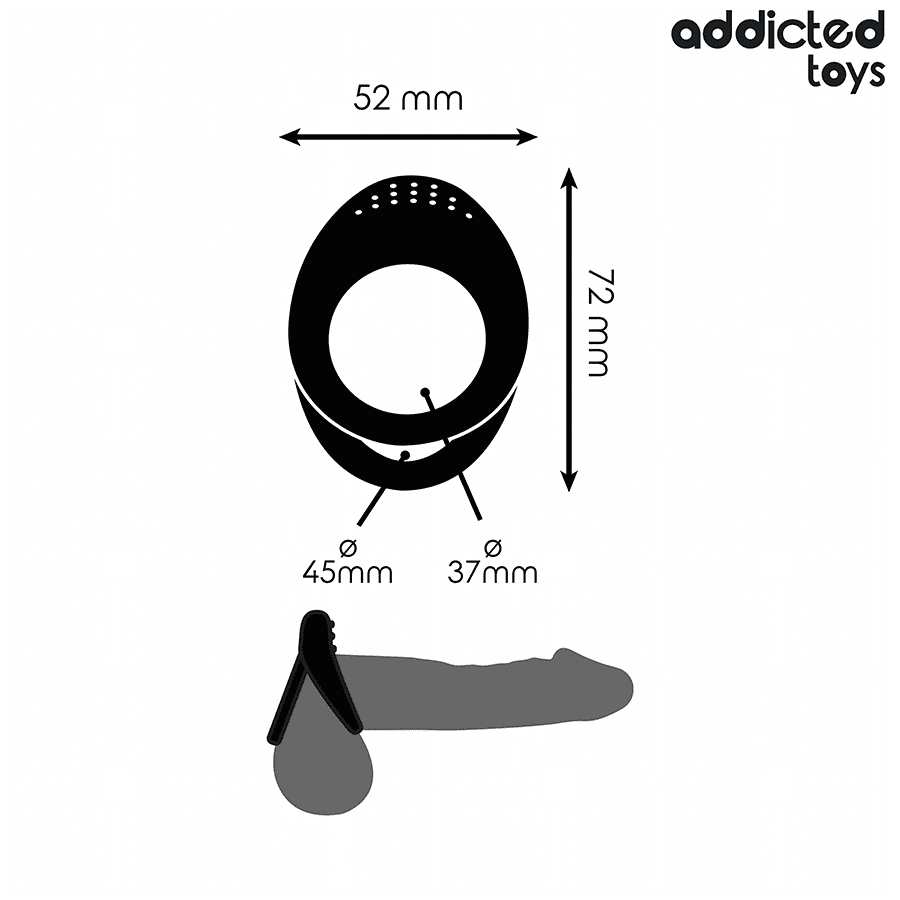 ADDICTED TOYS - ANELLO PER PENE A DOPPIA TEXTURE - immagine 4