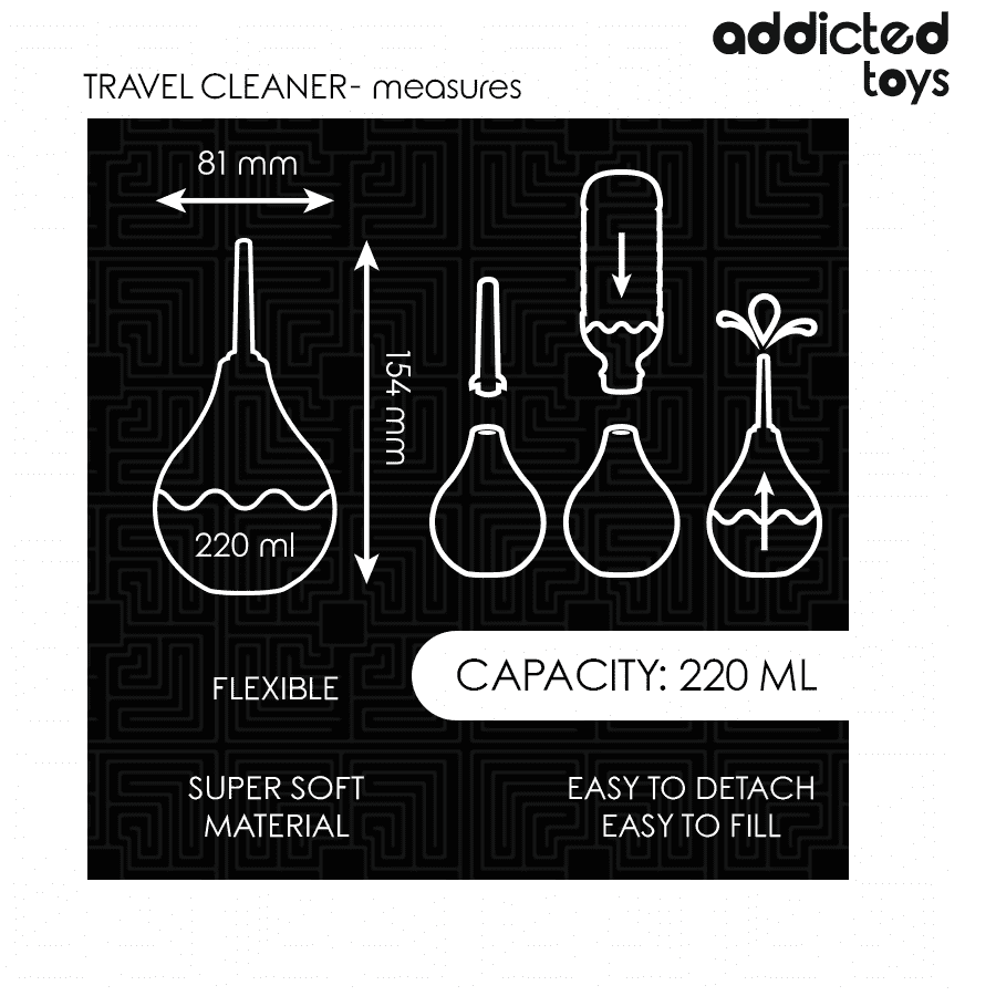 ADDICTED TOYS - DETERGENTE ANALE DA VIAGGIO TAGLIA L 220 ML - immagine 5