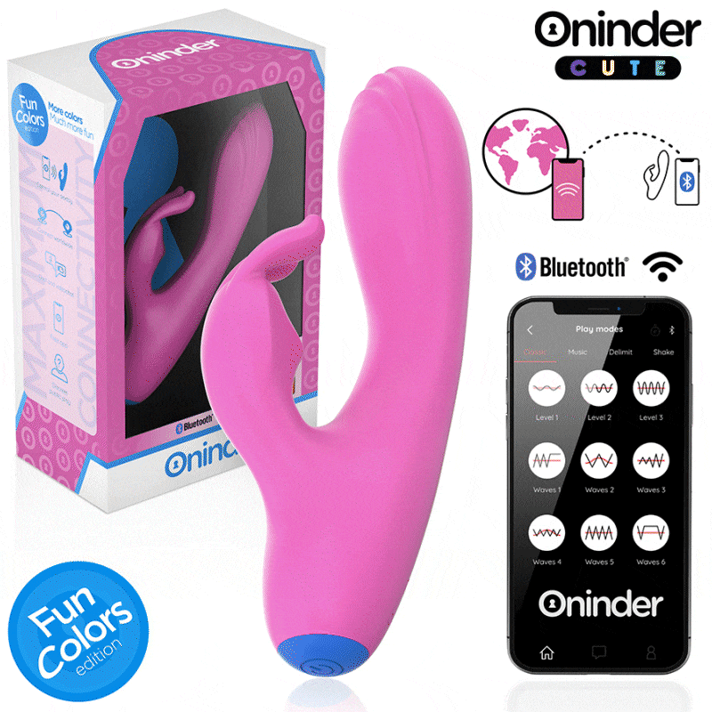 ONINDER CUTE - VIBRATORE CONIGLIETTO D'AMORE PER PUNTO G E CLITORIDE - APP GRATUITA IN TUTTO IL MONDO - immagine 2