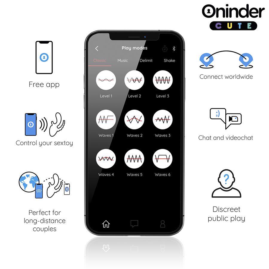 ONINDER CUTE - LOVE 3 SOME TRIPLO VIBRATORE - APP GRATUITA IN TUTTO IL MONDO - immagine 4