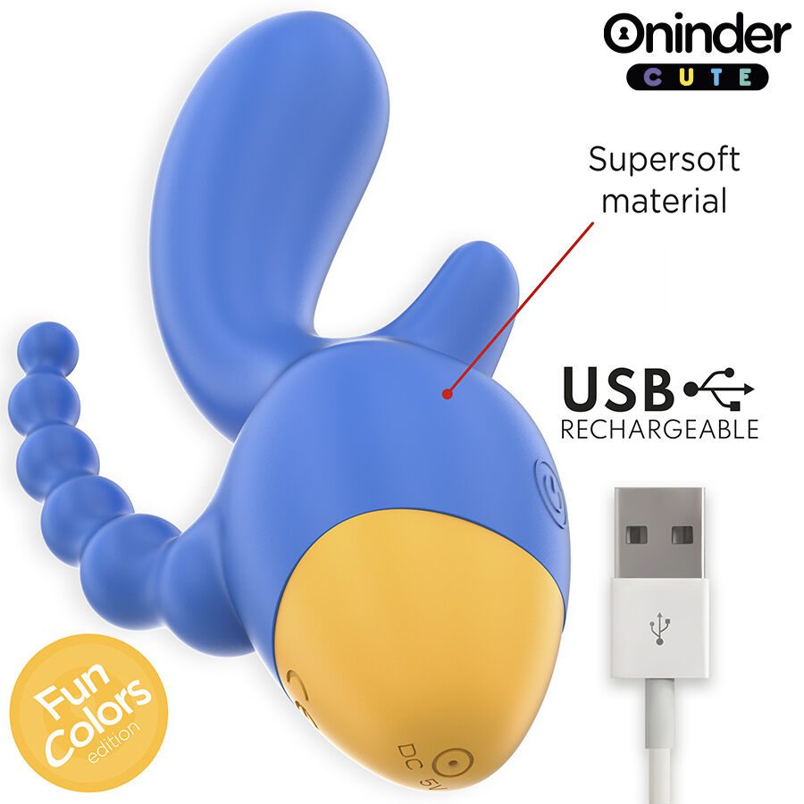 ONINDER CUTE - LOVE 3 SOME TRIPLO VIBRATORE - APP GRATUITA IN TUTTO IL MONDO - immagine 5