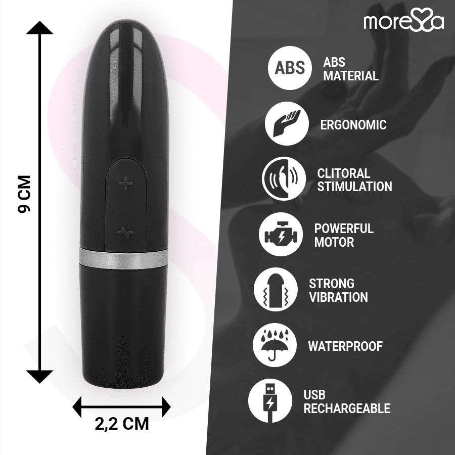 MORESSA - IVY VIBRATORE STIMOLATORE DA VIAGGIO NERO - immagine 4
