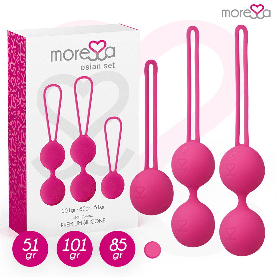 MORESSA - SET OSIAN PREMIUM SILICONE ROSA (Osian One - 51 g Osian Two - 101 g Osian Three 85 g)