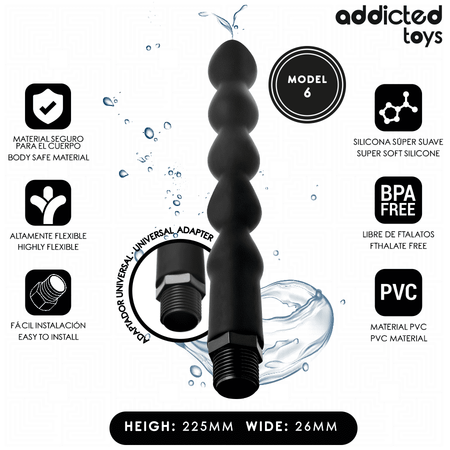 ADDICTED TOYS - PULITORE ANALE CON ADATTATORE UNIVERSALE MODELLO 6 - immagine 2