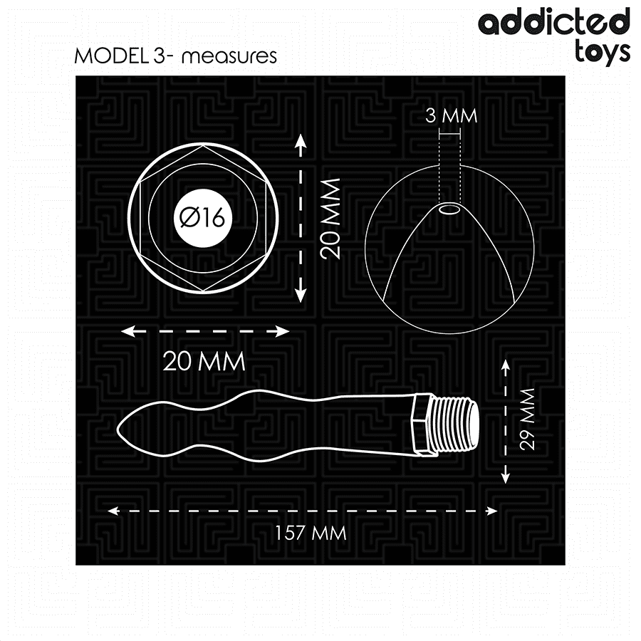 ADDICTED TOYS - PULITORE ANALE CON ADATTATORE UNIVERSALE MODELLO 3 - immagine 5