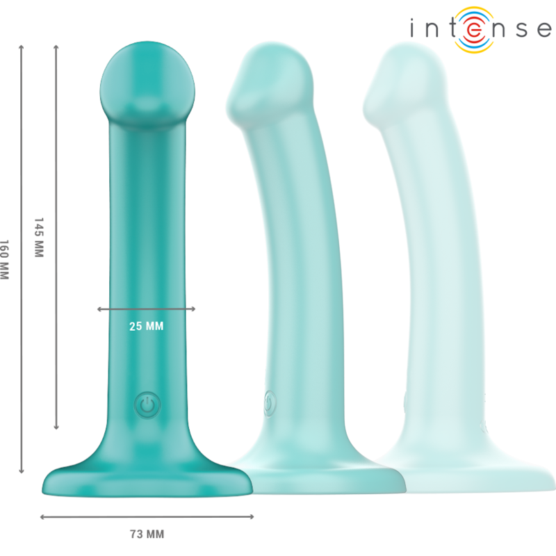 INTENSE - KATIE VIBRATORE CON VENTOSA 10 VIBRAZIONI TELECOMANDO BLU - immagine 3