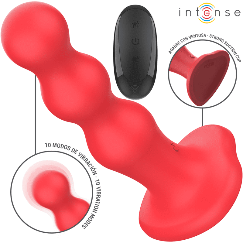 INTENSE - CODY VIBRATORE CON VENTOSA TELECOMANDO ROSSO - immagine 2
