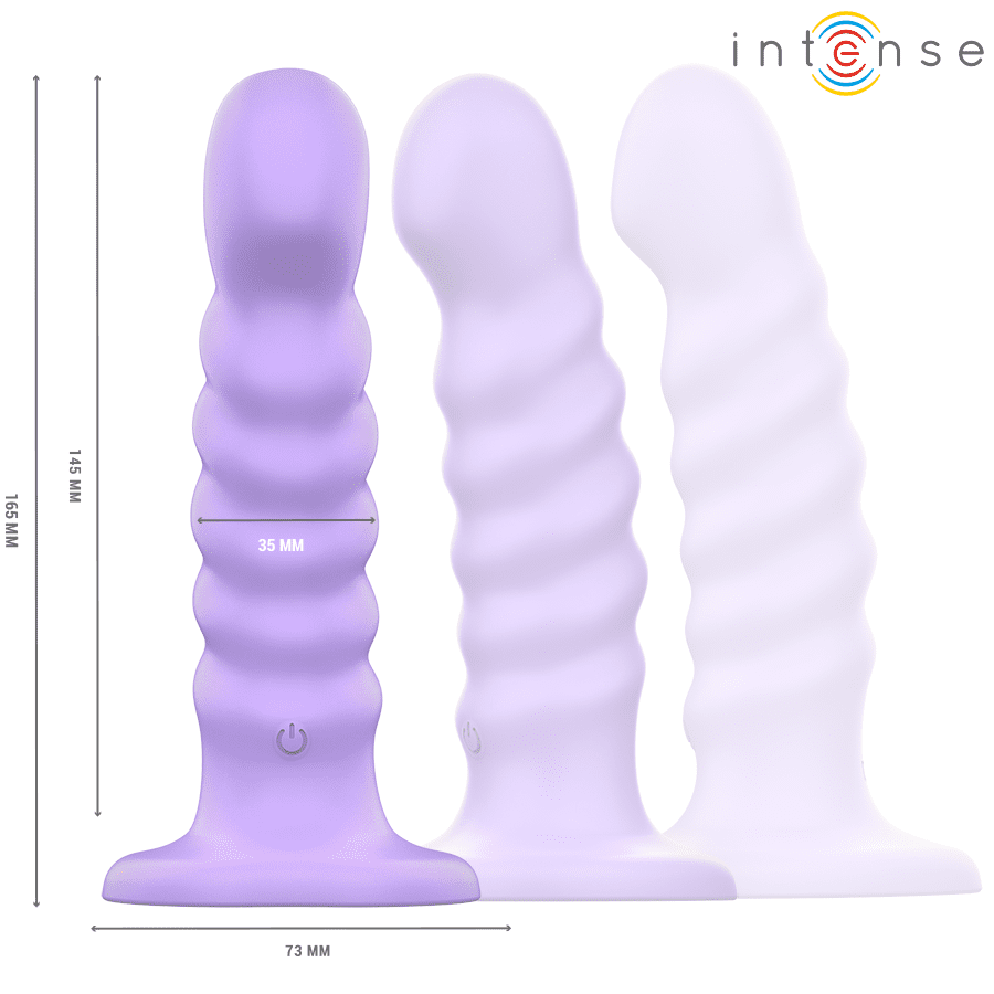 INTENSE - BRENDA VIBRATORE TAGLIA M DESIGN A SPIRALE 10 VIBRAZIONI TELECOMANDO VIOLA - immagine 3