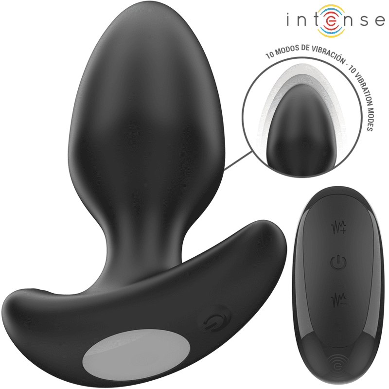 INTENSE - JOEY ANAL PLUG 10 VIBRAZIONI NERO TELECOMANDO - immagine 2