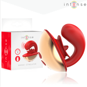INTENSE - VIBRATORE E STIMOLATORE MARIAH A FORMA DI U 10 VIBRAZIONI ROSSO