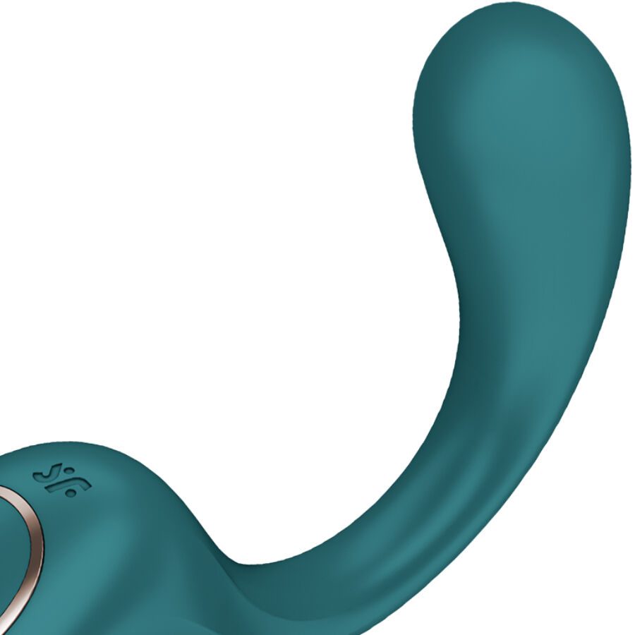 SATISFYER - G FOR GODDESS 2 VIBRATORE CONIGLIO VERDE BOTTIGLIA - immagine 3