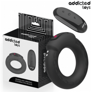 ADDICTED TOYS - ANELLO PER IL PENE VIBRANTE CON EFFETTO RISCALDANTE E TELECOMANDO