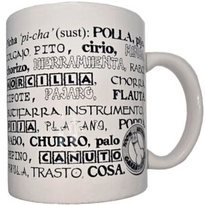 DIABLO PICANTE - TAZZA BIANCA CON SINONIMI DI PENE 370 ML