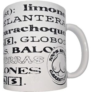 DIABLO PICANTE - TAZZA BIANCA CON SINONIMI DI SENO 370 ML