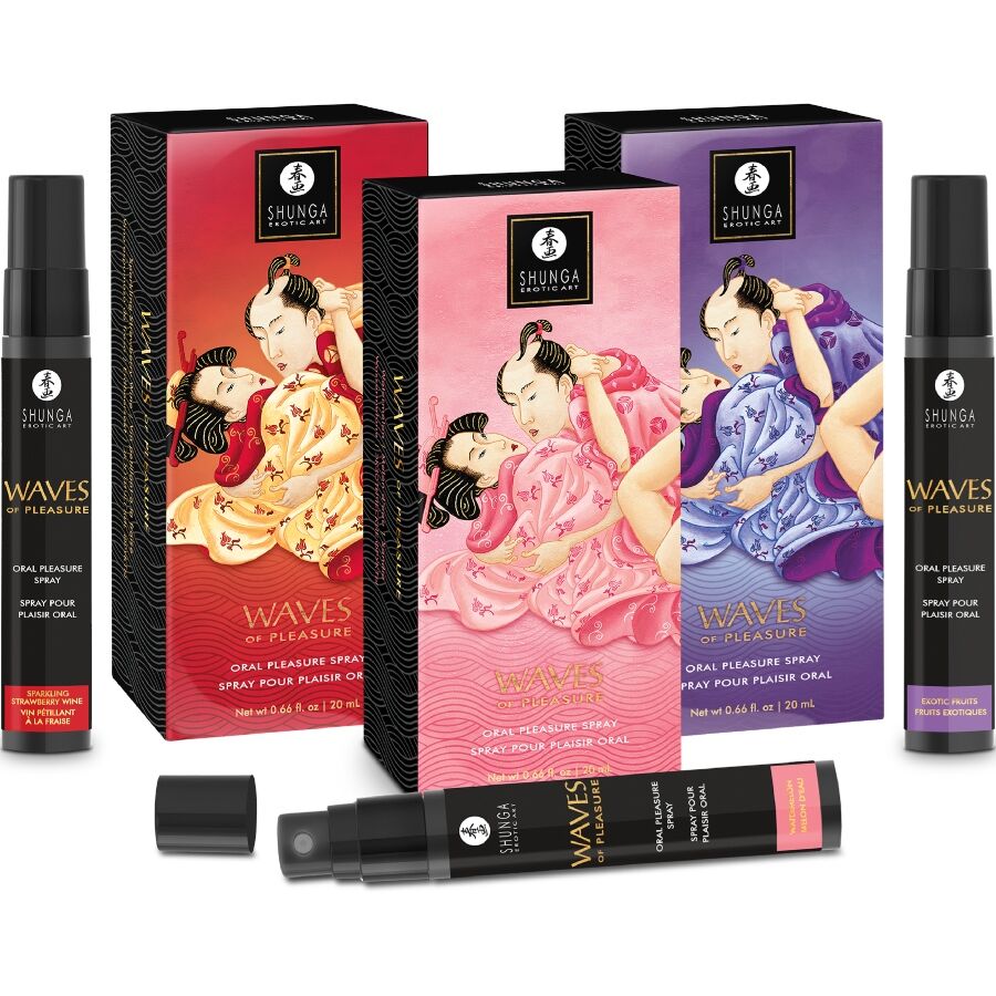 SHUNGA - WAVES PLEASURE SPRAY ORALE SEDUCENTE FRAGOLA 20 ML - immagine 5