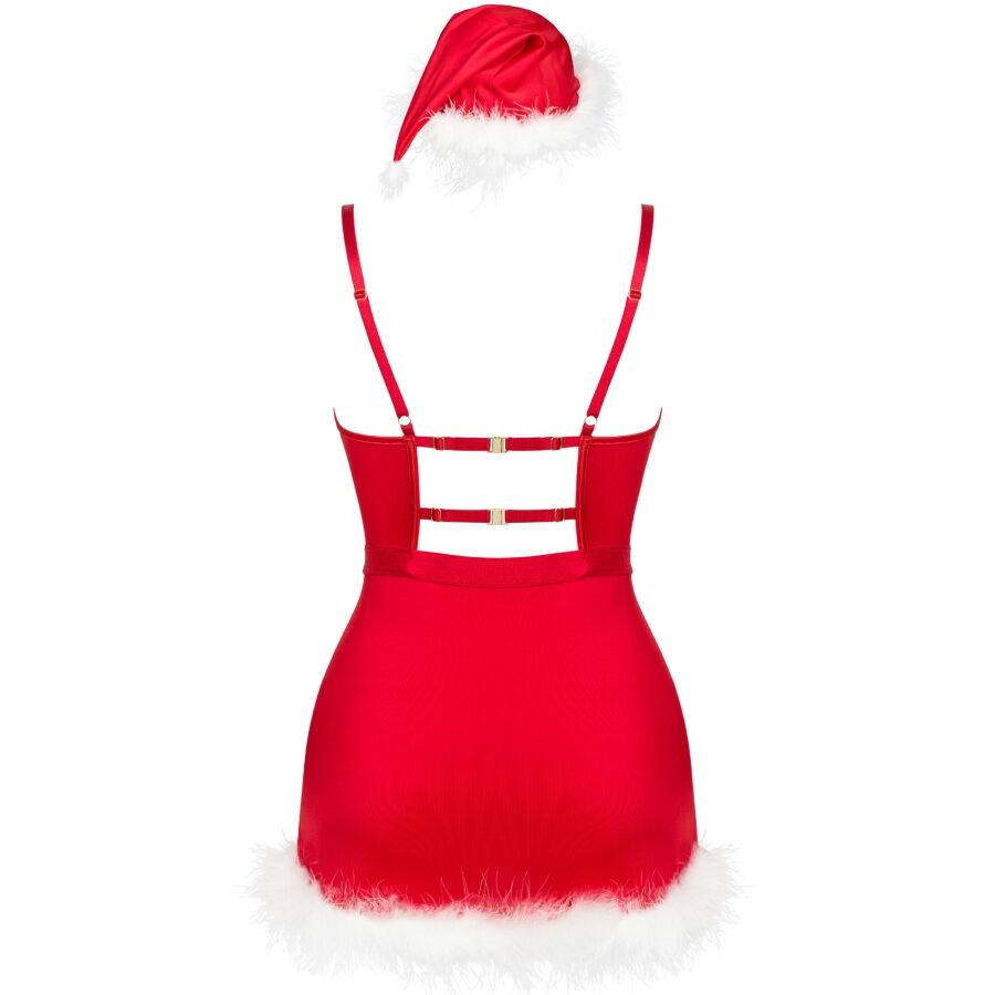 LIVCO CORSETTI FASHION - AGETHE LC 90607 CHEMISE + PERIZOMA + CAPPELLO DI NATALE L/XL - immagine 5