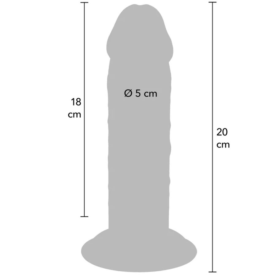 GET REAL - DONG DELUXE IN TPE A DOPPIA DENSITÀ 20 CM - immagine 4