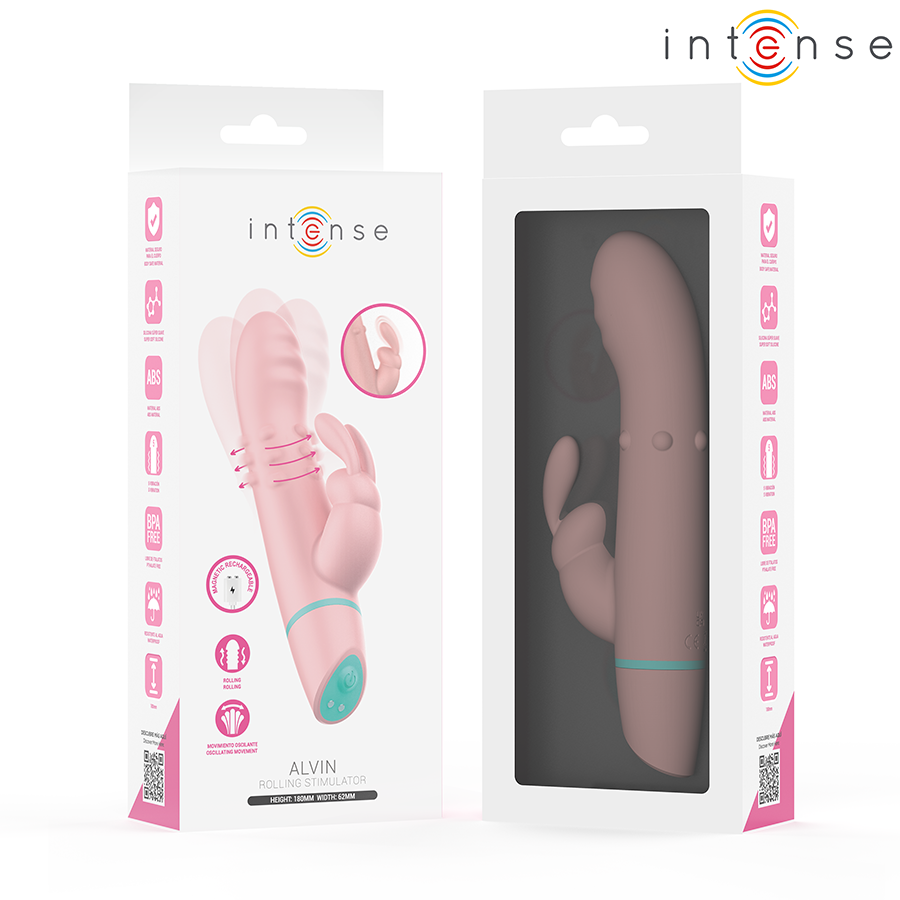 INTENSE - STIMOLATORE E VIBRATORE ROTANTE ALVIN RABBIT + OSCILLANTE - immagine 3
