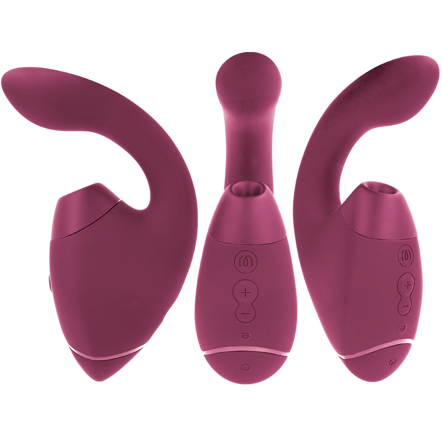 WOMANIZER - DUO NEXT STIMOLATORE DOPPIO CLITORIDEO E PUNTO G ROSA SCURO - immagine 2
