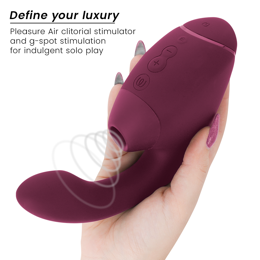 WOMANIZER - DUO NEXT STIMOLATORE DOPPIO CLITORIDEO E PUNTO G ROSA SCURO - immagine 3