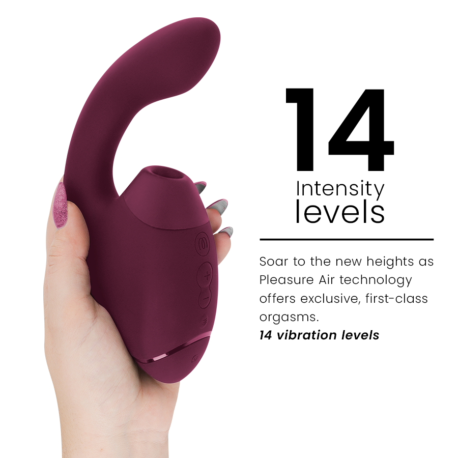 WOMANIZER - DUO NEXT STIMOLATORE DOPPIO CLITORIDEO E PUNTO G ROSA SCURO - immagine 5