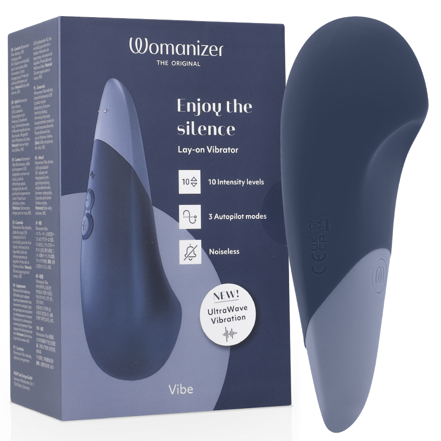 WOMANIZER - VIBE LAY-ON VIBRATORE SILENZIOSO BLU SCURO