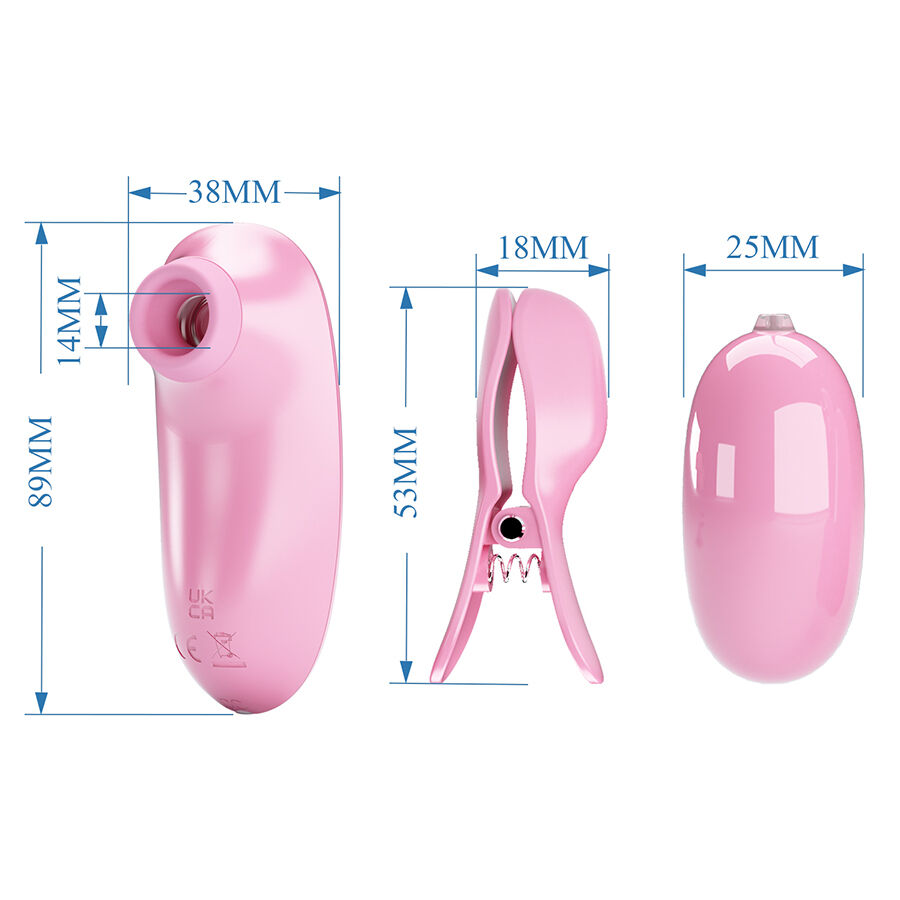 PRETTY LOVE - IMONIE SET MULTIFUNZIONALE 3 IN 1 CON VENTOSA, CAPEZZOLI E CLITORIDE - immagine 5