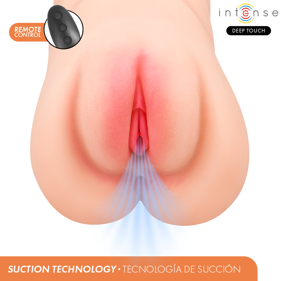 INTENSE DEEP TOUCH - MASTURBATORE AGINALE KRISTA CON ASPIRAZIONE, VIBRAZIONE ED EFFETTO VOCALE 1,2 KG - immagine 2