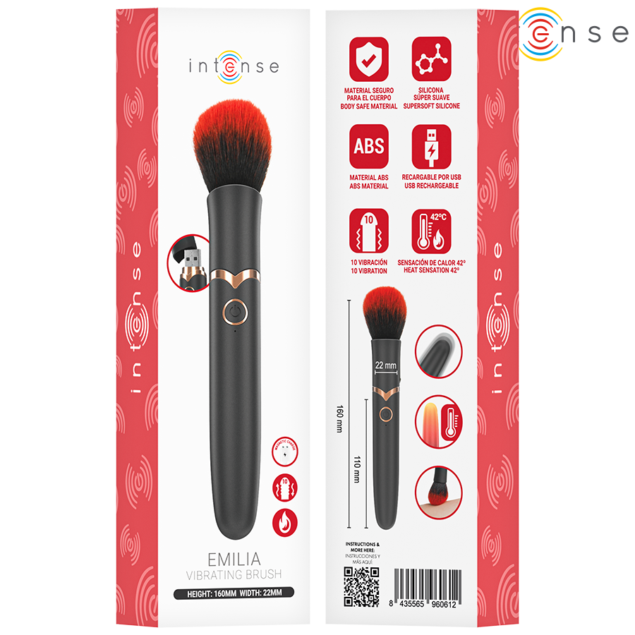INTENSE - SPAZZOLA VIBRANTE EMILIA 10 VIBRAZIONI 16 CM - immagine 5