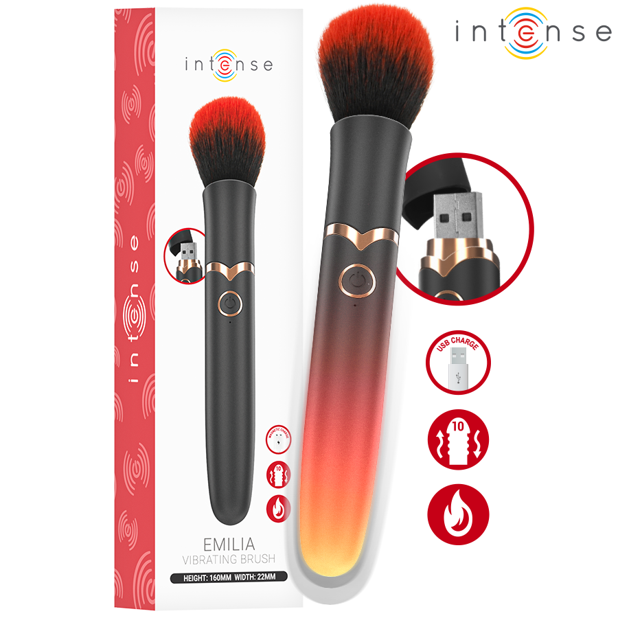 INTENSE - SPAZZOLA VIBRANTE EMILIA 10 VIBRAZIONI 16 CM