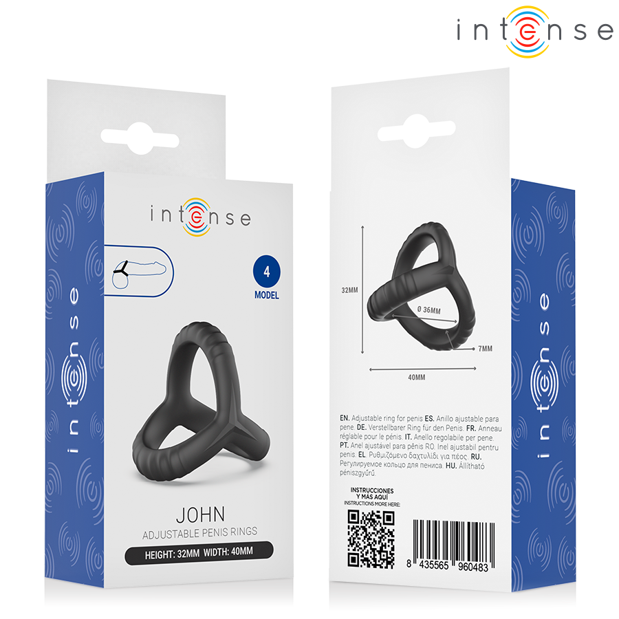 INTENSE - JOHN ANELLO PER PENE TRIPLO REGOLABILE MODELLO 4 - immagine 5