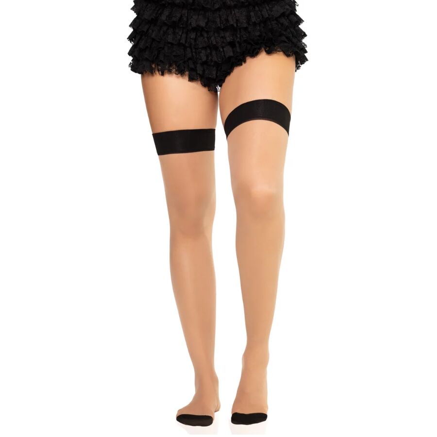 LEG AVENUE - 1963 CALZE CON RIGA POSTERIORE IN SPANDEX NERE - TAGLIA UNICA - immagine 5