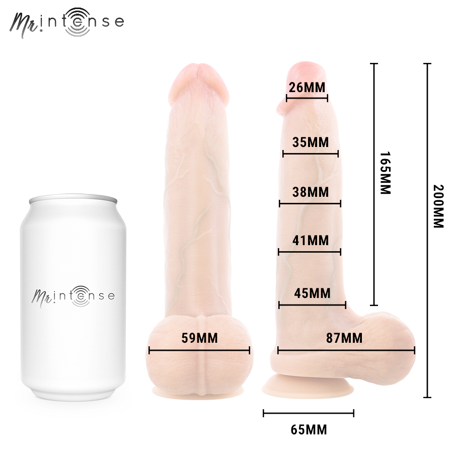 MR INTENSE - BRUCE M DILDO IN SILICONE CON TESTICOLI 20 CM -Ø- 4,5 CM - immagine 4