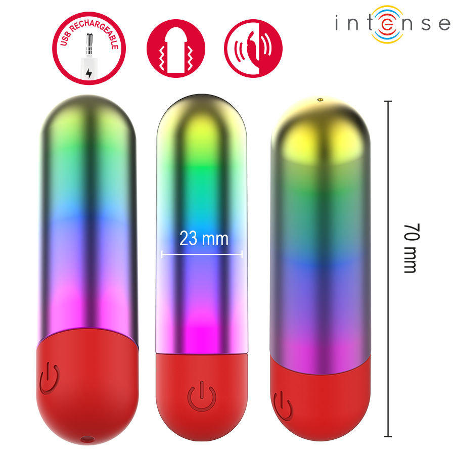 INTENSE - DEBBIE PROIETTILE VIBRANTE PER CLITORIDE RAINBOW - immagine 3