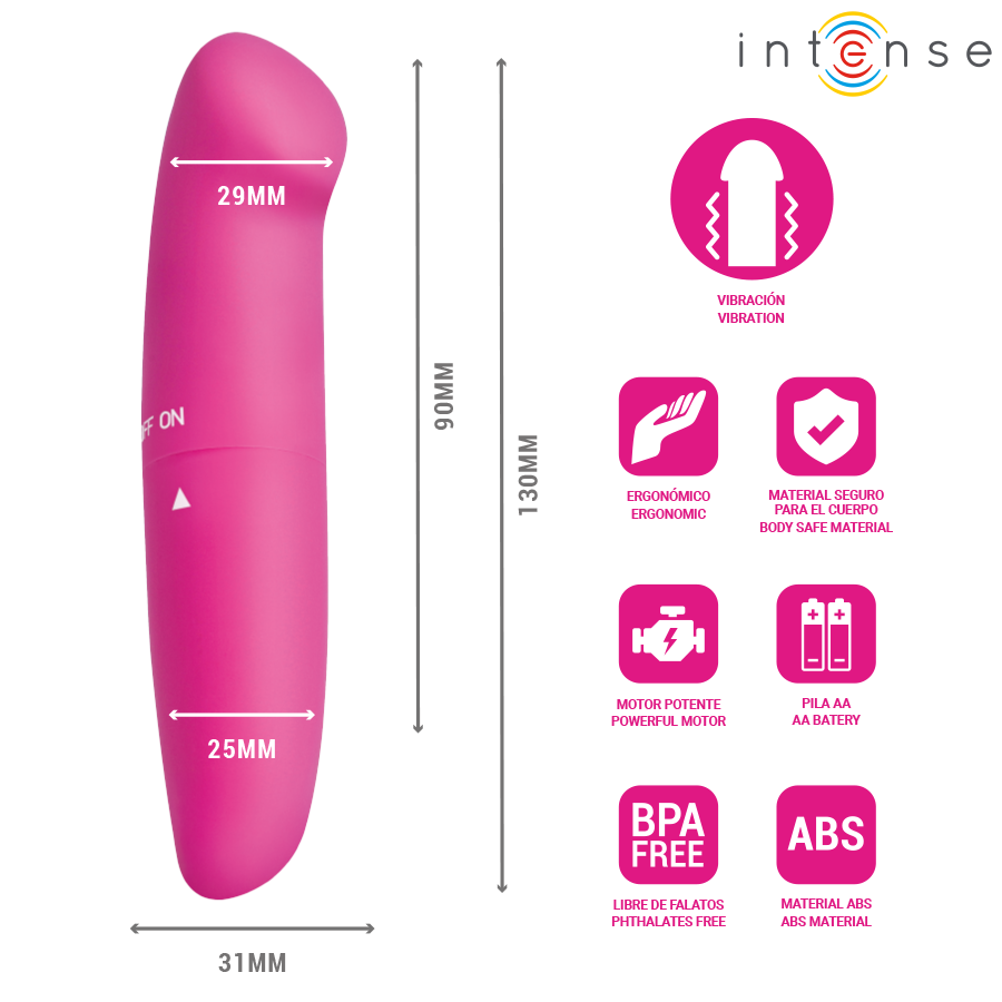 INTENSE - VIBRATORE PER IL PUNTO G PHIL ROSA 13 CM - immagine 3