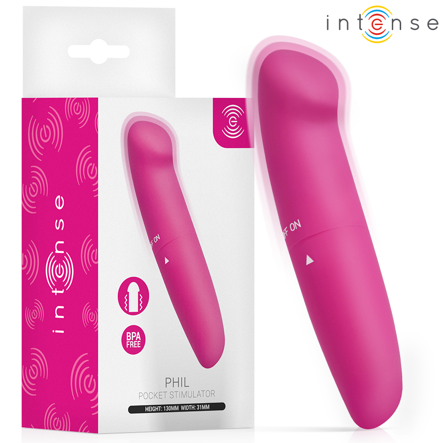 INTENSE - VIBRATORE PER IL PUNTO G PHIL ROSA 13 CM