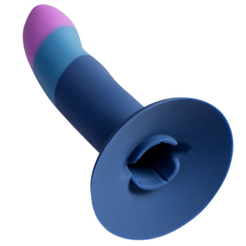 ROMP - DILDO IN SILICONE PICCOLO CON VENTOSA TRICOLORE 14 CM - immagine 2