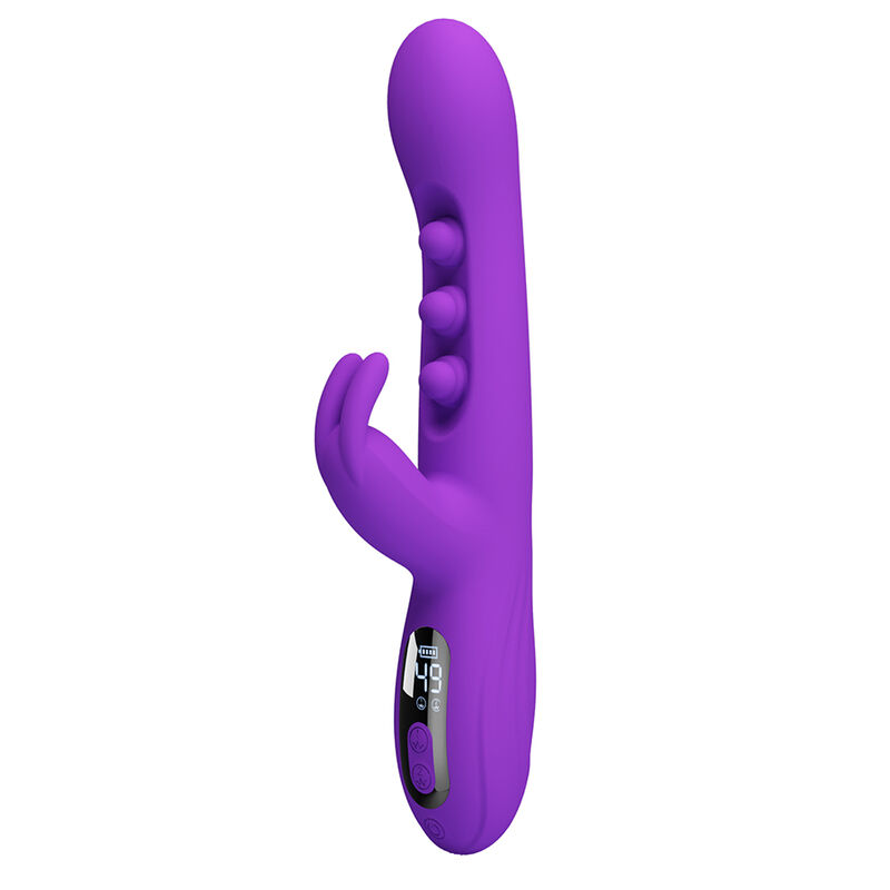 PRETTY LOVE - VIBRATORE A CONIGLIO SABIEN CON STIMOLAZIONE A PERCUSSIONE E LED VIOLA - immagine 5