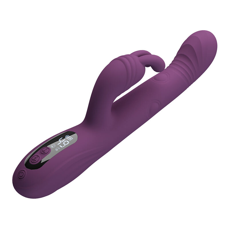 PRETTY LOVE - DEE VIBRATORE A CONIGLIO MULTIFUNZIONE OSCILLANTE E A PERCUSSIONE VIOLA - immagine 4