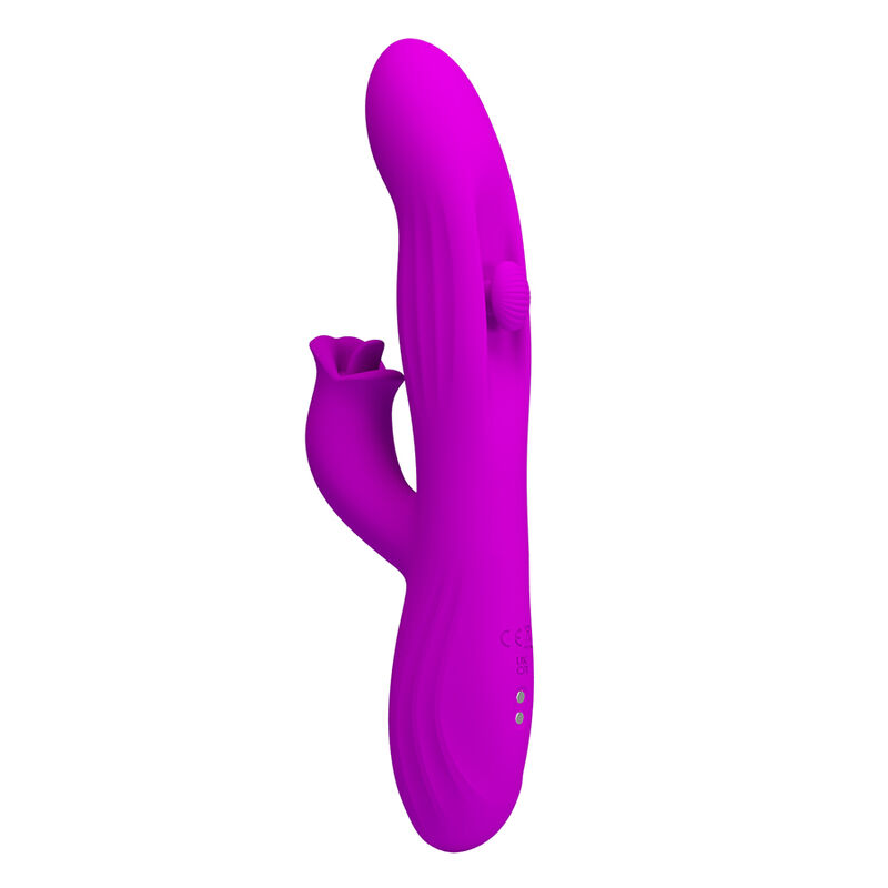 PRETTY LOVE - VIBRATORE OSCILLANTE YALANDA RABBIT CON DISPLAY LED VIOLA - immagine 3