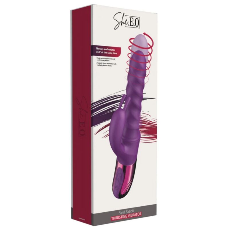 SHE.E.O - VIBRATORE A SPIRALE CON CONIGLIO VIOLA - immagine 4