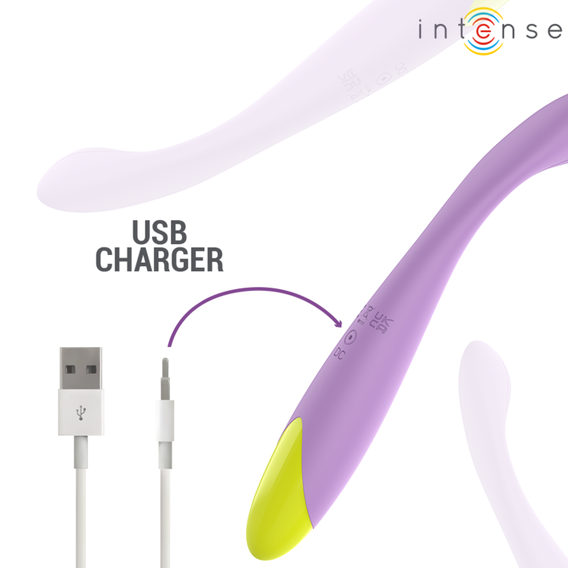 INTENSE - LUCCA STIMOLATORE DEL PUNTO G FLESSIBILE RICARICABILE TRAMITE USB - immagine 5