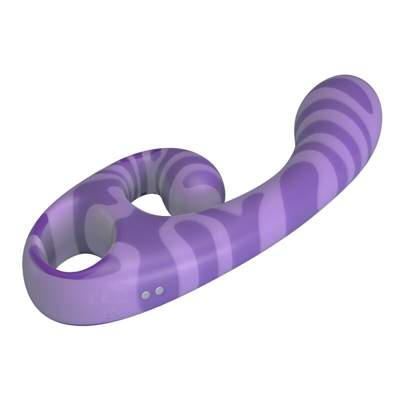 PRETTY LOVE - VIBRATORE A DOPPIA ESTIVA CON MANICO 19 CM Ø 3,5 CM VIOLA - immagine 5