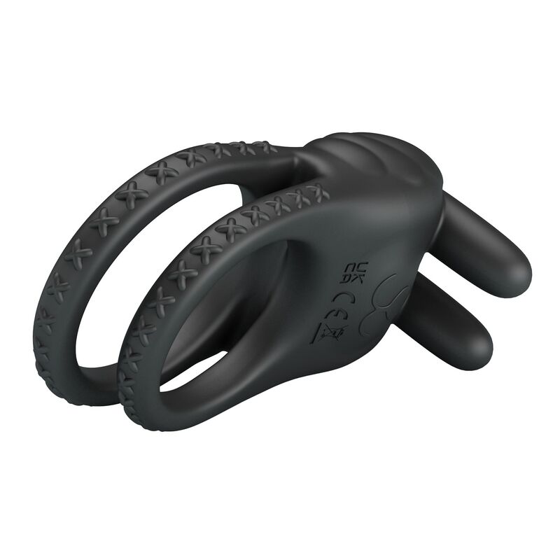 PRETTY LOVE - ANELLO VIBRANTE RICARICABILE PER PENE SINI, 10 FUNZIONI, NERO - immagine 5