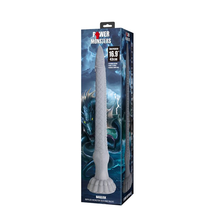 POWER MONSTERS - DILDO IN SILICONE BASILISK FANTASY 43 CM Ø 5 CM - immagine 2