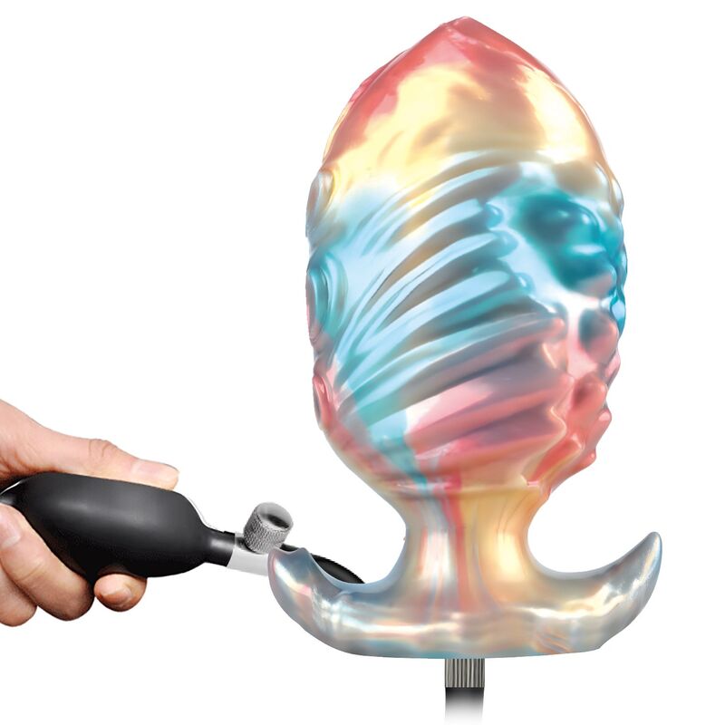 POWER MONSTERS - EBON LEVIATHAN TRICOLORE PLUG ANALE GONFIABILE FANTASY 18 CM - immagine 4