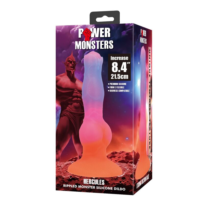 POWER MONSTERS - DILDO IN SILICONE HERCULES FANTASY 21,5 CM Ø 5 CM - immagine 2