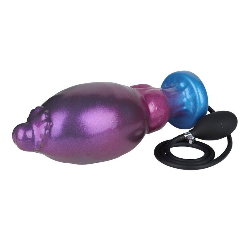 POWER MONSTERS - RIFT TITAN BICOLORE DILDO GONFIABILE IN SILICONE FANTASY 24 CM Ø 5 CM - immagine 4